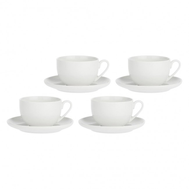 LA PORCELLANA BIANCA CORTE Set of 4 cups with saucer 450 ml
