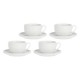 LA PORCELLANA BIANCA CORTE Set of 4 cups with saucer 450 ml