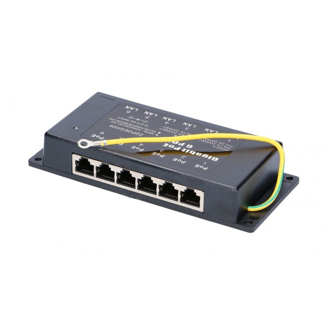 Extralink 6 Ports | Gigabit PoE Injector | 6x 1000Mbps RJ45 Extralink 6 Ports | Gigabit PoE Injector | 6x 1000Mbps RJ45