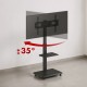 Stand / cart for TV Ergo-Office, max. load 50kg / 5kg shelf, max. VESA 600x400, built-in power strip, black, ER-304 B Stand / cart for TV Ergo-Office, max. load 50kg / 5kg shelf, max. VESA 600x400, built-in power strip, black, ER-304 B