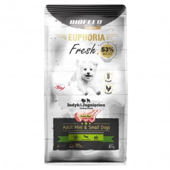 BIOFEED Euphoria Fresh Adult Mini & Small Turkey with lamb - dry dog food - 2kg