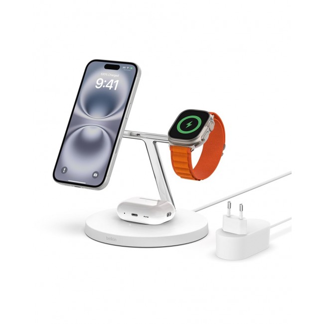 Belkin WIZ017vfWH Headphones, Smartphone, Smartwatch White AC Wireless charging Fast charging Indoor