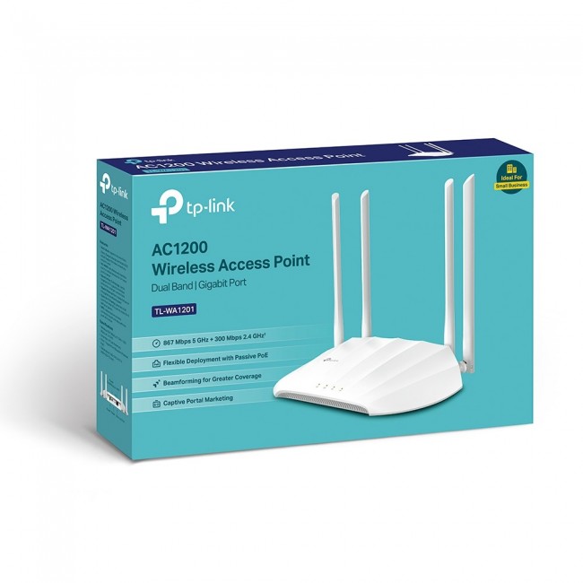 TP-LINK TL-WA1201 wireless access point 867 Mbit/s Power over Ethernet (PoE) White TP-LINK TL-WA1201 wireless access point 867 Mbit/s Power over Ethernet (PoE) White