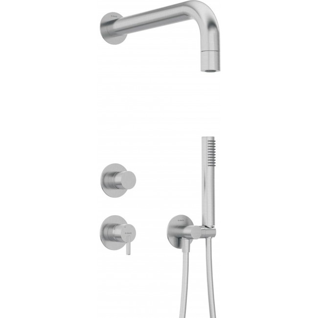 Concealed shower set with hand shower
