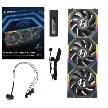 Lian Li UNI FAN SL Wireless LCD 120 Computer case 12 cm Black 3 pc(s)