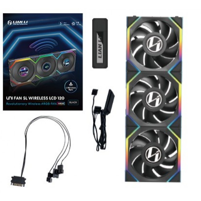 Lian Li UNI FAN SL Wireless LCD 120 Computer case 12 cm Black 3 pc(s) Lian Li UNI FAN SL Wireless LCD 120 Computer case 12 cm Black 3 pc(s)