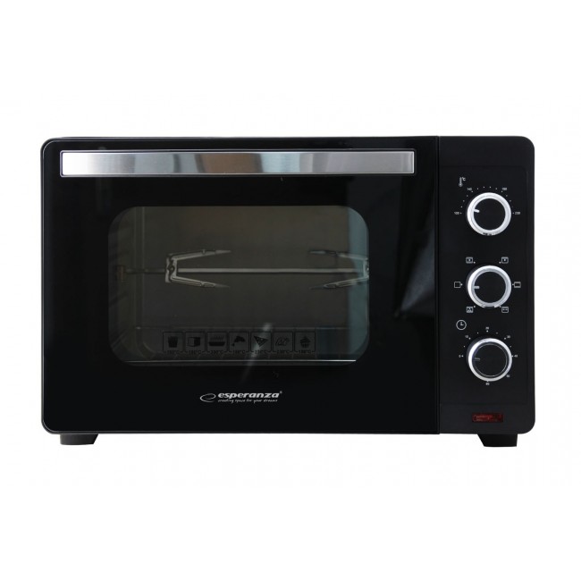 Esperanza EKO006N Mini oven with convection and spit 25 l 1600W Black