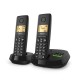 Gigaset PURE 100A Duo Analog/DECT telephone Caller ID Black