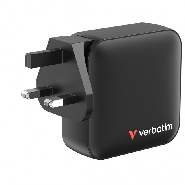 Verbatim Mini GaN Charger 165W 4 Port US plug with EU and UK adaptors Verbatim Mini GaN Charger 165W 4 Port US plug with EU and UK adaptors