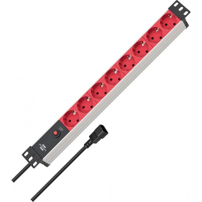 Brennenstuhl 1390007118 power extension 2 m 8 AC outlet(s) Indoor Black, Red Brennenstuhl 1390007118 power extension 2 m 8 AC outlet(s) Indoor Black, Red