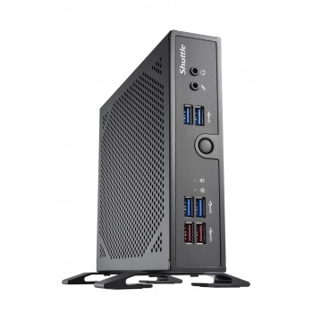 Shuttle XPC slim Barebone DS50U, Intel Celeron 7305, 2x LAN (1x 2.5Gbit ,1x 1Gbit), 1xCOM,1xHDMI,1xDP, 1x VGA, fanless, 24/7 permanent operation