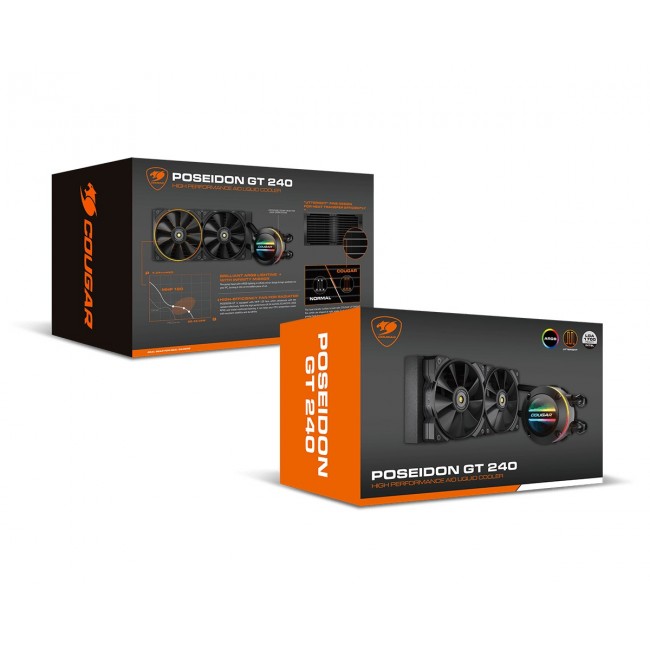 COUGAR CPU Water Cooling Poseidon-GT 240, ARGB, Black COUGAR CPU Water Cooling Poseidon-GT 240, ARGB, Black