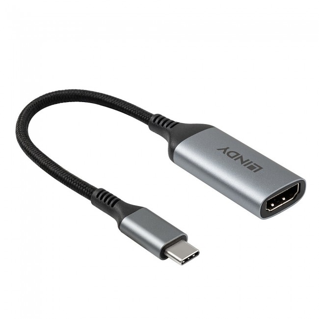 Lindy 43428 video cable adapter 0.15 m USB Type-C HDMI Grey Lindy 43428 video cable adapter 0.15 m USB Type-C HDMI Grey