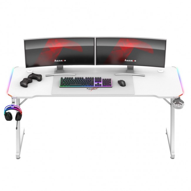 Huzaro Hero 4.8 White RGB - gaming desk Huzaro Hero 4.8 White RGB - gaming desk