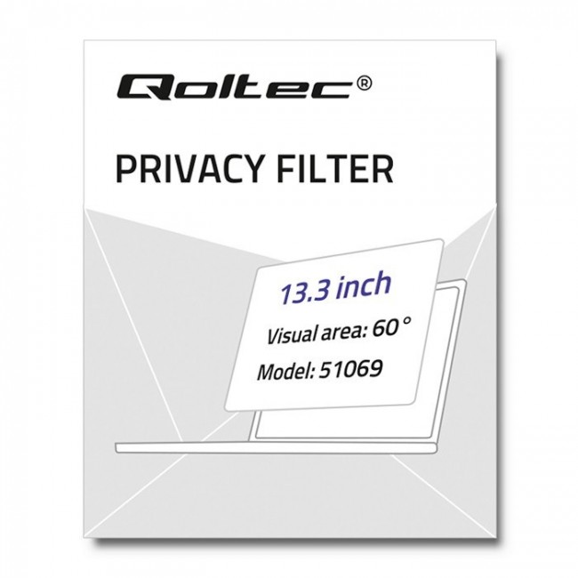 Qoltec 51069 display privacy filter 33.8 cm (13.3
