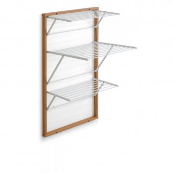 ARREDAMENTI KARIM Wall-mounted drying rack - 63 x 68 cm, Brown