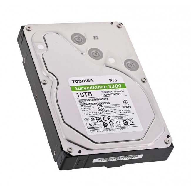 Toshiba S300 Pro Surveillance internal hard drive 10 TB 7200 RPM 512 MB 3.5
