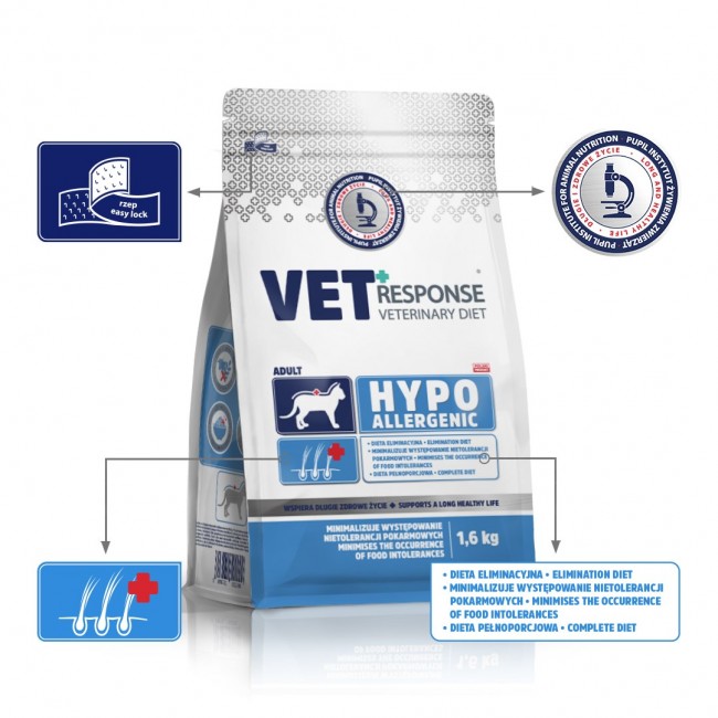 VET RESPONSE Hypoallergenic - dry cat food - 1,6kg