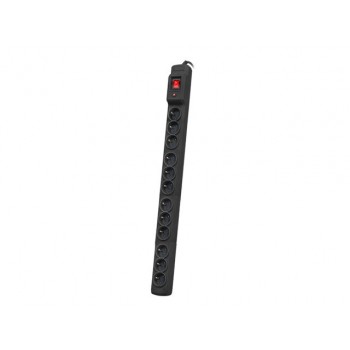 Armac Multi M12 | Power strip | surge protector, 12 sockets, 5m cable, black