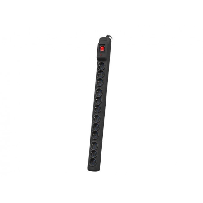 Armac Multi M12 | Power strip | surge protector, 12 sockets, 5m cable, black