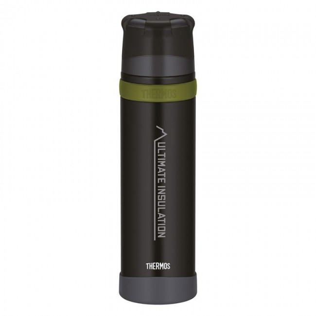Outdoor thermos flask for extreme conditions with 0.9 l cup, black matt 150063