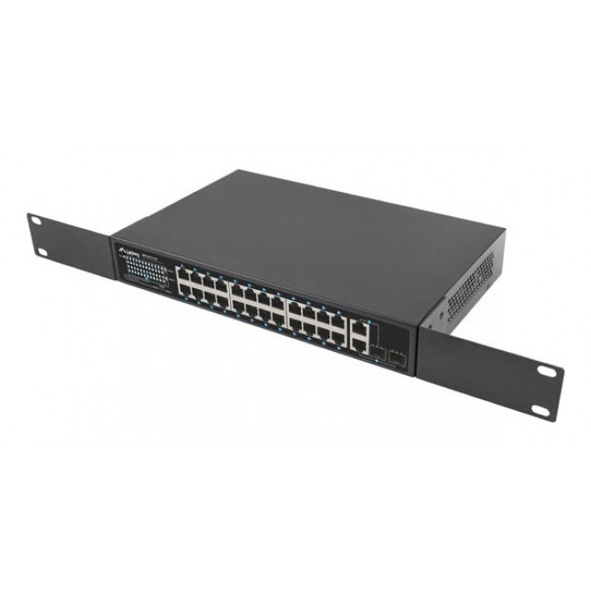 Lanberg Switch 24X 100MB DSP+/2X Combo Rack 19