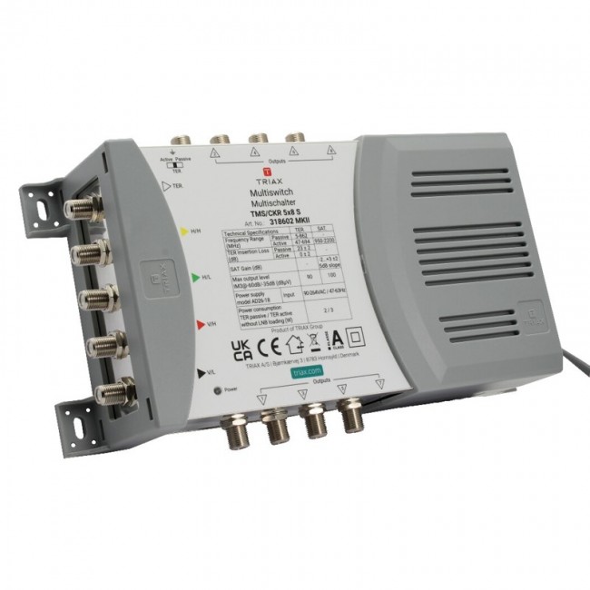 Triax 318602 satellite multiswitch 5 inputs 8 outputs