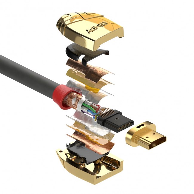 Lindy 2m High Speed HDMI Cable, Gold Line
