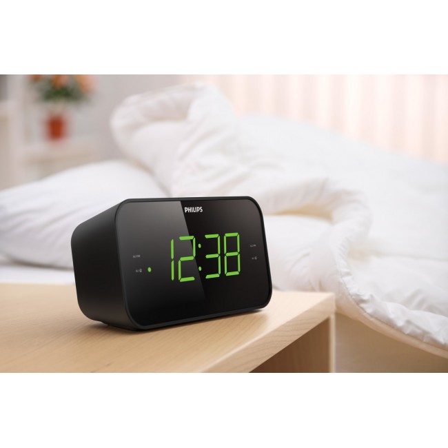 Philips TAR3306/12 alarm clock Digital alarm clock Black