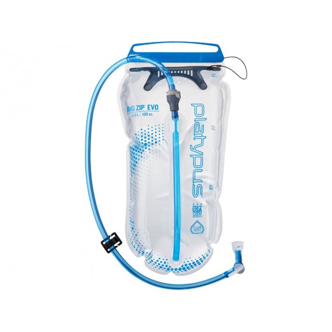 Platypus BIG ZIP Daily usage 3000 ml Polyethylene, Silicone Blue, Transparent