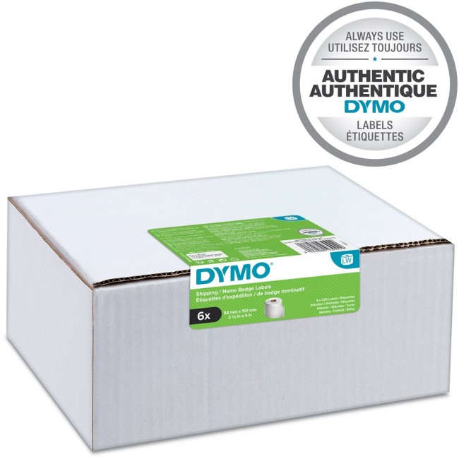 DYMO Authentic LabelWriter Large Shipping Labels/Name Badges | 54mm x 101mm | 24 Rolls of 220 Easy-Peel Labels (5,280 Count) | Self-Adhesive | for LabelWriter Label Makers