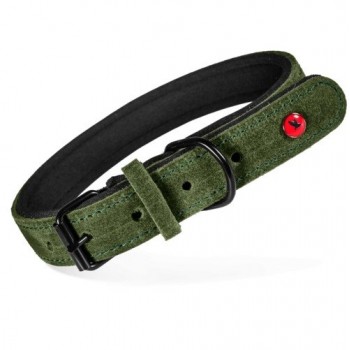 ZOLUX Komfort Leather, green color dog collar 35 cm