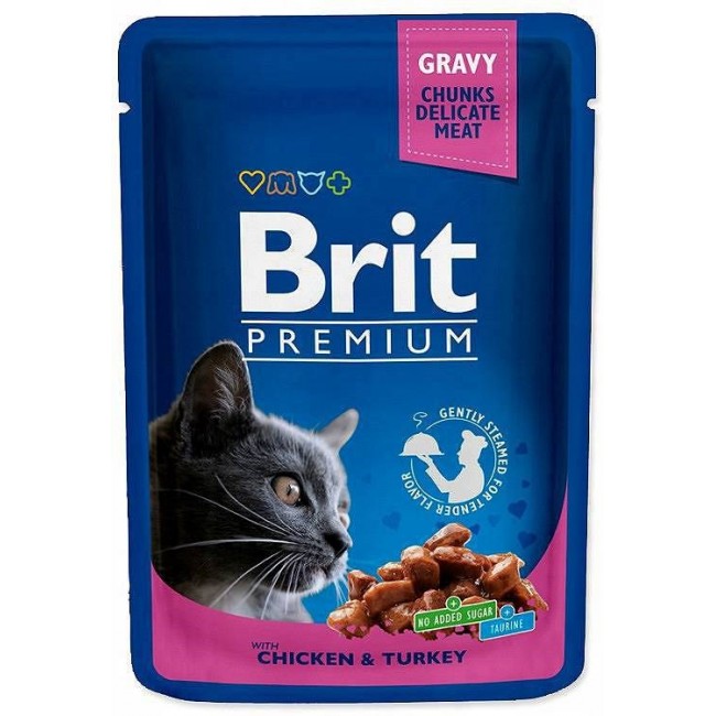 BRIT Cat Pouches Family Plate - wet cat food - 12 x 100g