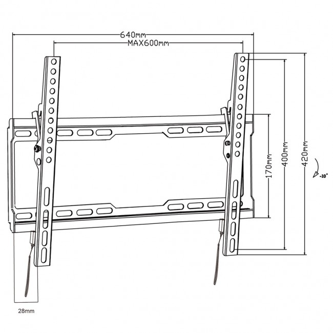 Maclean TV MC-413 Wall Mount Bracket 32