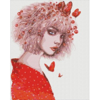 Diamond Embroidery With Frame Diamond Mosaic 40x50cm Kiss Butterflies