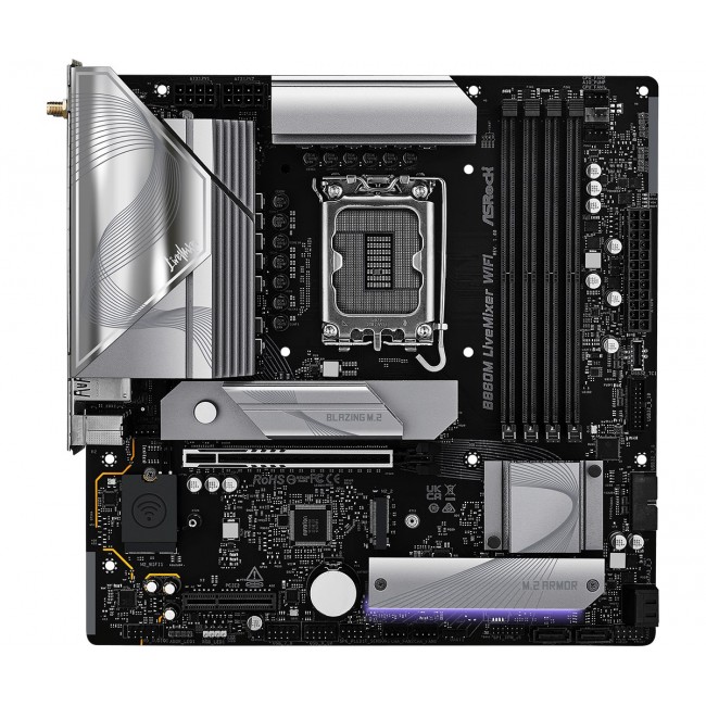 Asrock B860M LiveMixer WiFi Intel B860 LGA 1851 (Socket V1) micro ATX Asrock B860M LiveMixer WiFi Intel B860 LGA 1851 (Socket V1) micro ATX