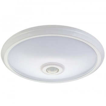 LED ceiling light with motion sensor and emergency power supply Maclean, PIR sensor and emergency power supply, range 6m, 12W, neutral color
