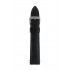 Zeppelin leather strap black, 20 mm