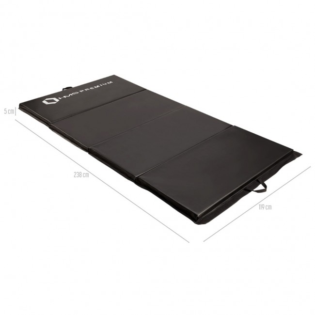 Folding gymnastics mattress black HMS Premium MGS01 Folding gymnastics mattress black HMS Premium MGS01