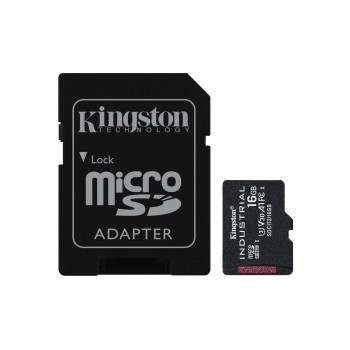 Kingston Technology 16GB microSDHC Industrial C10 A1 pSLC Card + SD Adapter