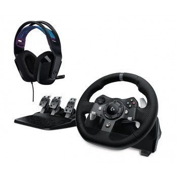 G920 Driving Force USB for Xbox Series X|S, One and PC + G335 Black
