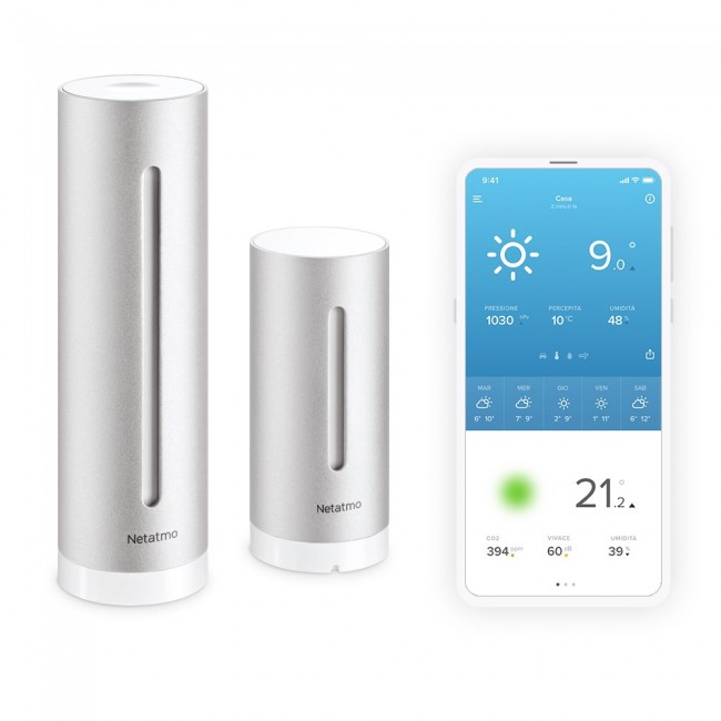 Netatmo NWS01-EC digital weather station Aluminum Wi-Fi Netatmo NWS01-EC digital weather station Aluminum Wi-Fi