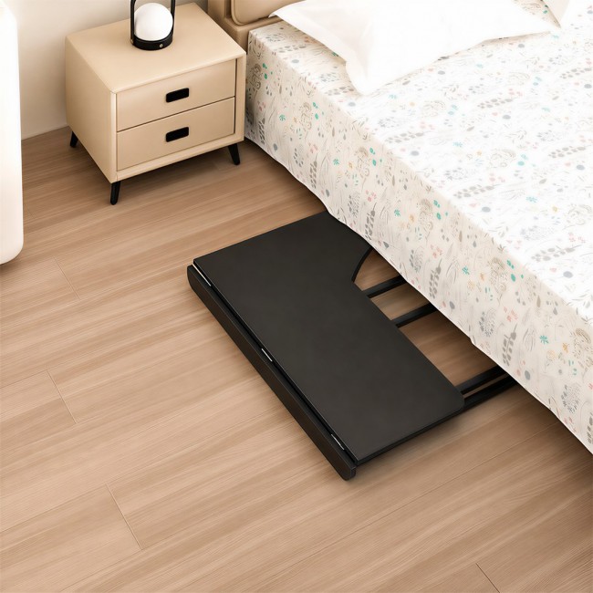 Maclean Folding Desk, Black, Mobile, 100x65 cm, max. 50 kg, Corner, L-Shaped, MC-1250 L/B