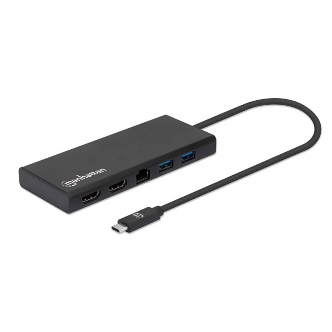 Manhattan 152747 USB Type-C Docking Station Black Manhattan 152747 USB Type-C Docking Station Black