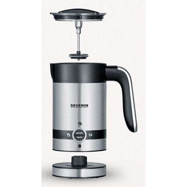 Severin SM 3584 milk frother/warmer Automatic Black, Stainless steel