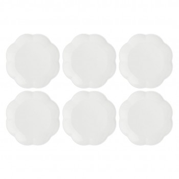 Set of 6 Villadeifiori Salad Plates - White, 23 cm