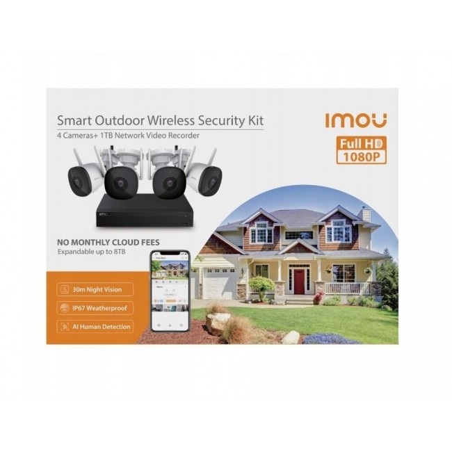 Imou KIT/NVR1104HS-W-S2/4-F22 Imou Kit Lite 2MP WiFi IP camera set for surveillance