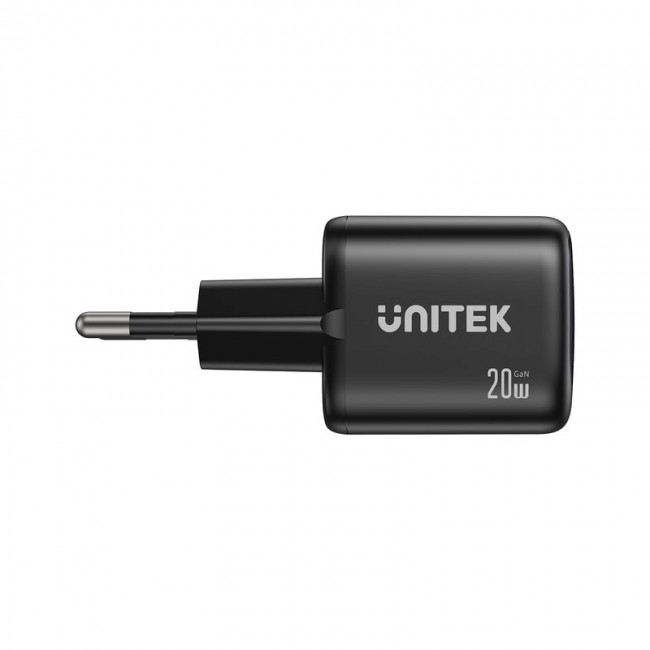 UNITEK 2x GAN 20W mains charger, black