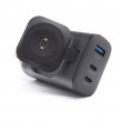 RealPower 450476 mobile device charger Power bank, Smartwatch, Tablet Black AC Wireless charging Fast charging Indoor