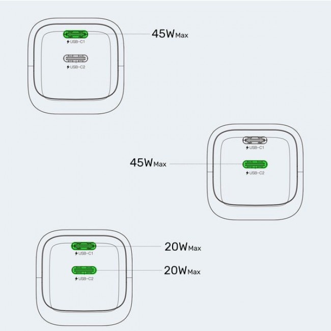 UNITEK P1129ABK01-EU mobile device charger Universal Black AC Fast charging Indoor